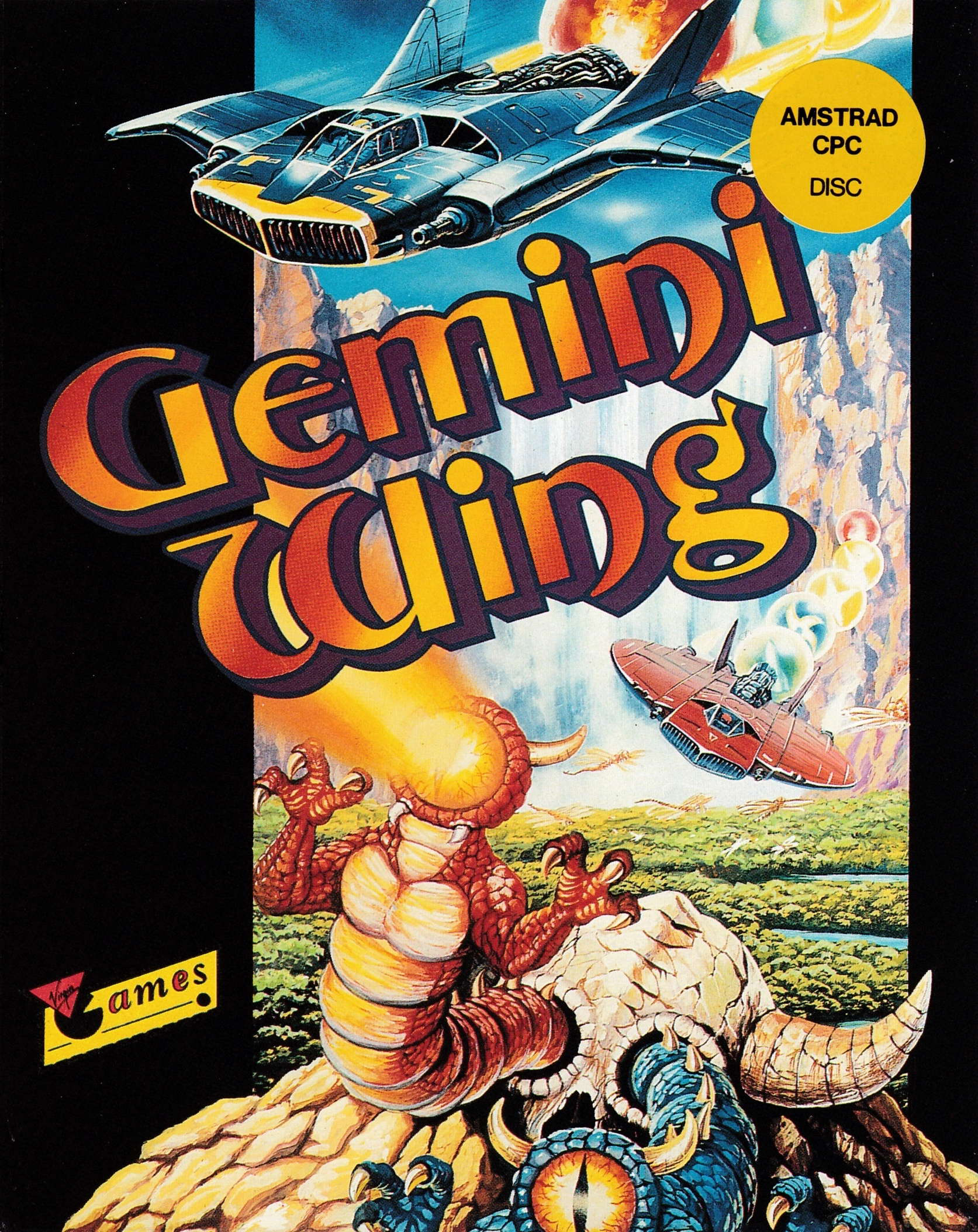 cover of the Amstrad CPC game Gemini Wing  by GameBase CPC