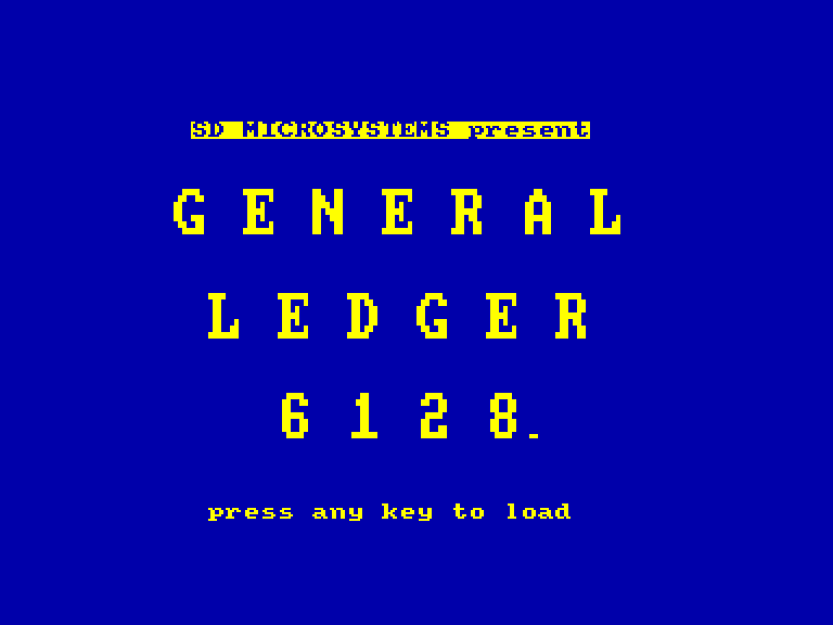 screenshot of the Amstrad CPC game General Ledger 6128 by GameBase CPC