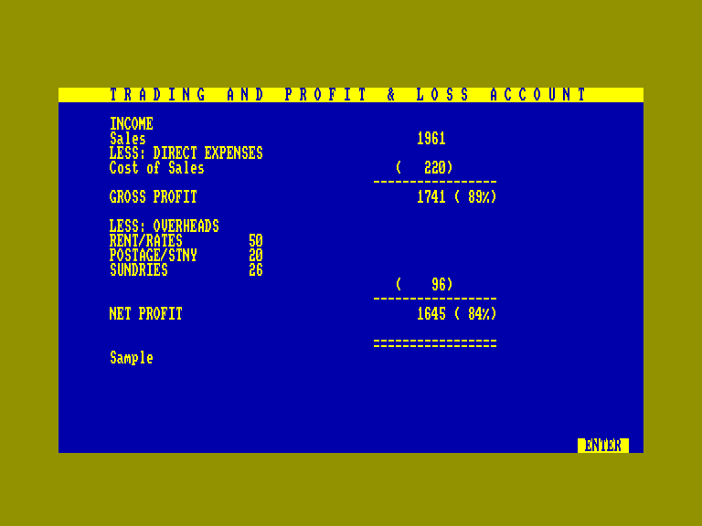 screenshot of the Amstrad CPC game General Ledger 6128 by GameBase CPC