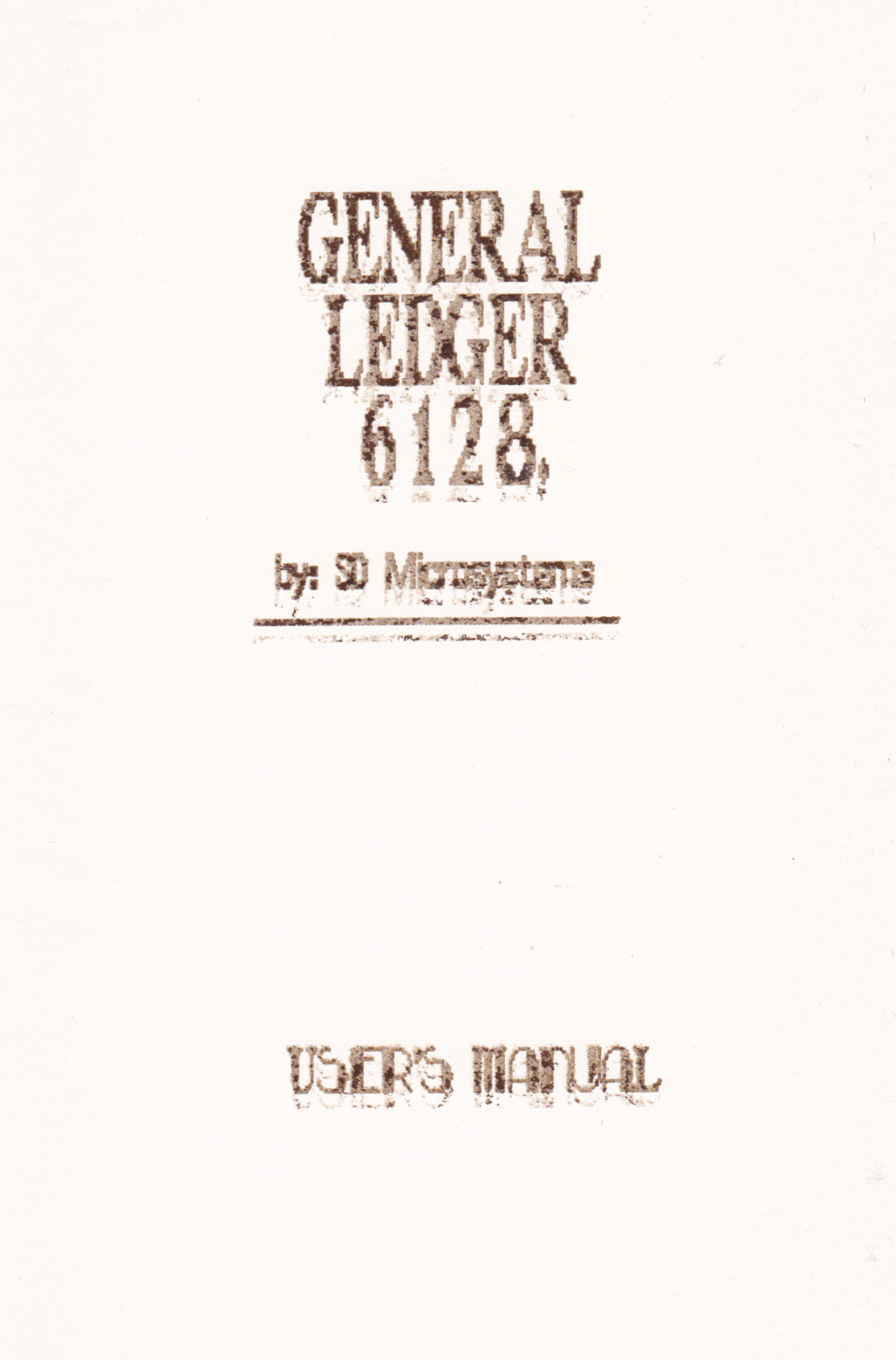 cover of the Amstrad CPC game General Ledger 6128  by GameBase CPC