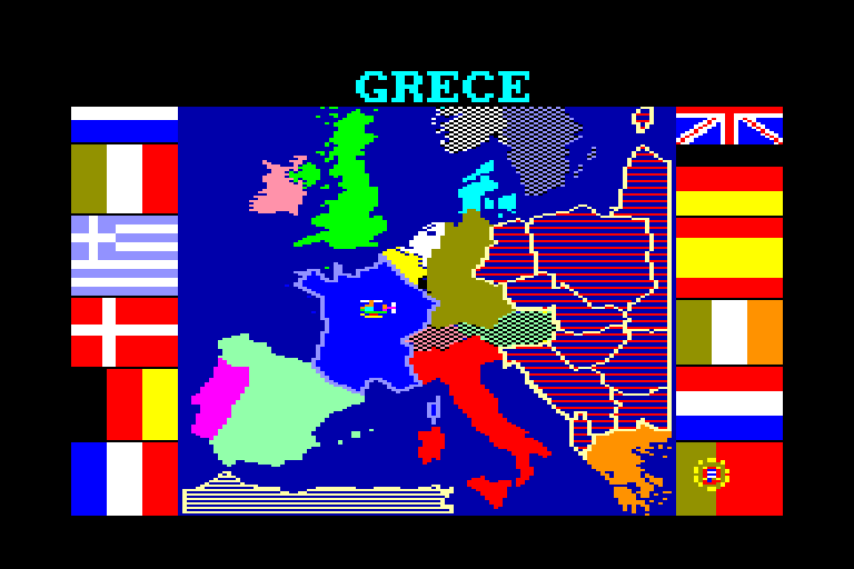 screenshot of the Amstrad CPC game Geographie by GameBase CPC