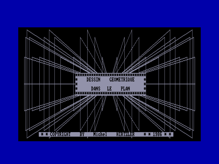 screenshot of the Amstrad CPC game Dessin Geometrique Dans Le Plan by GameBase CPC