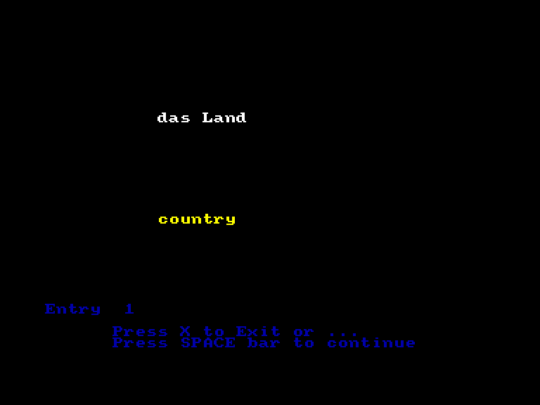 screenshot of the Amstrad CPC game German Master (the) by GameBase CPC