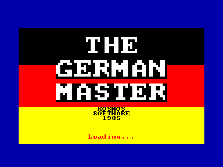 German Master (the) edited by Kosmos on Amstrad CPC (1986)