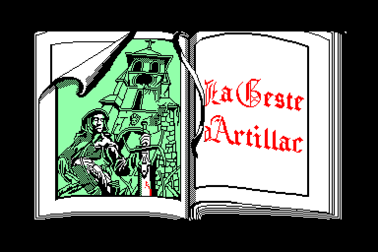 screenshot of the Amstrad CPC game Geste d'artillac (la) by GameBase CPC