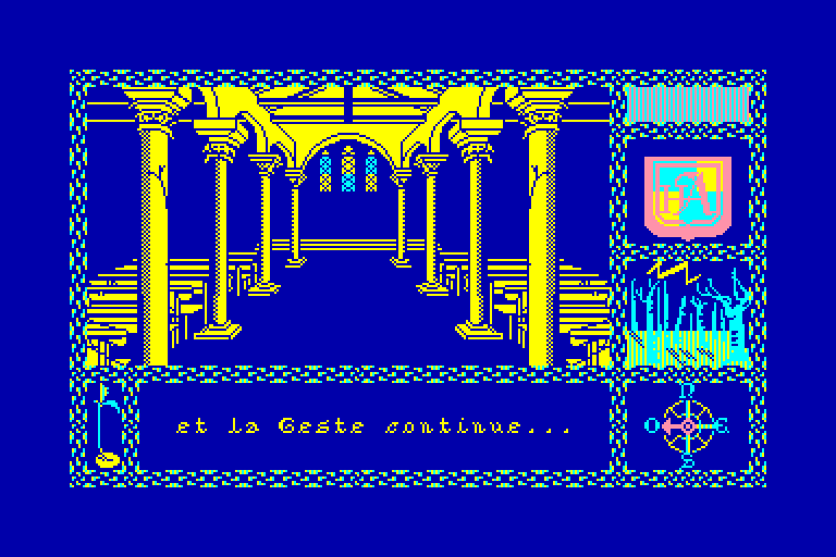 screenshot of the Amstrad CPC game Geste d'artillac (la) by GameBase CPC