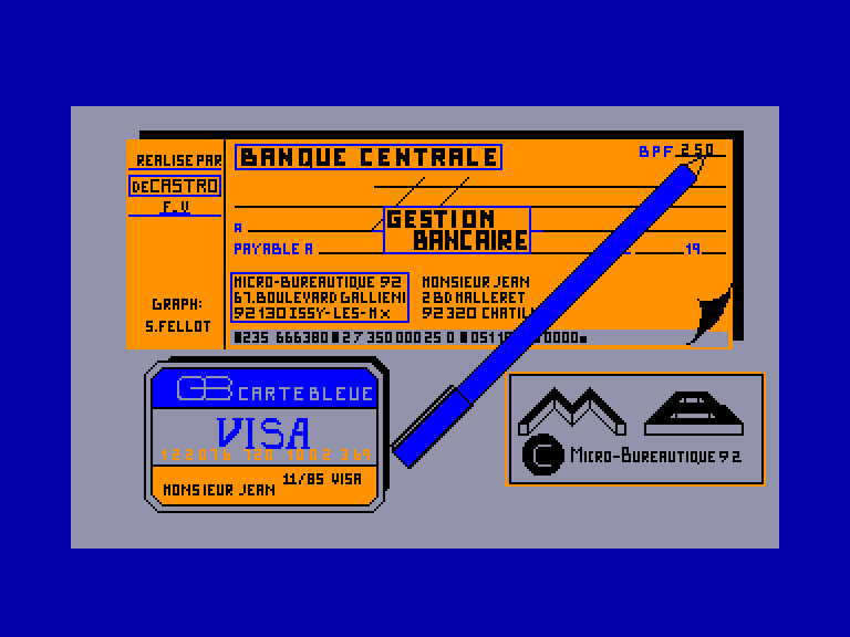 screenshot of the Amstrad CPC game Bank by GameBase CPC