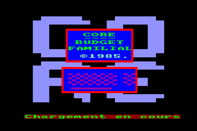 screenshot of the Amstrad CPC game Gestion familiale by GameBase CPC