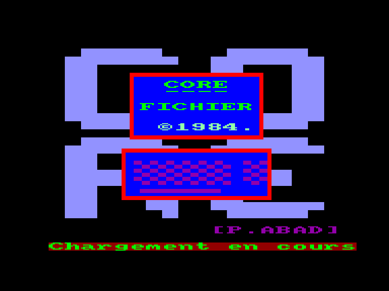 screenshot of the Amstrad CPC game Gestion de Fichiers by GameBase CPC