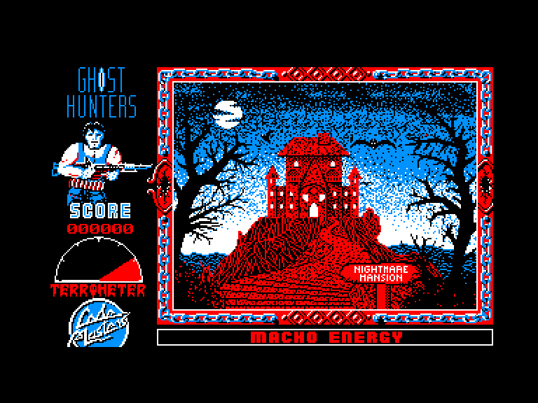 screenshot of the Amstrad CPC game Ghost hunters by GameBase CPC