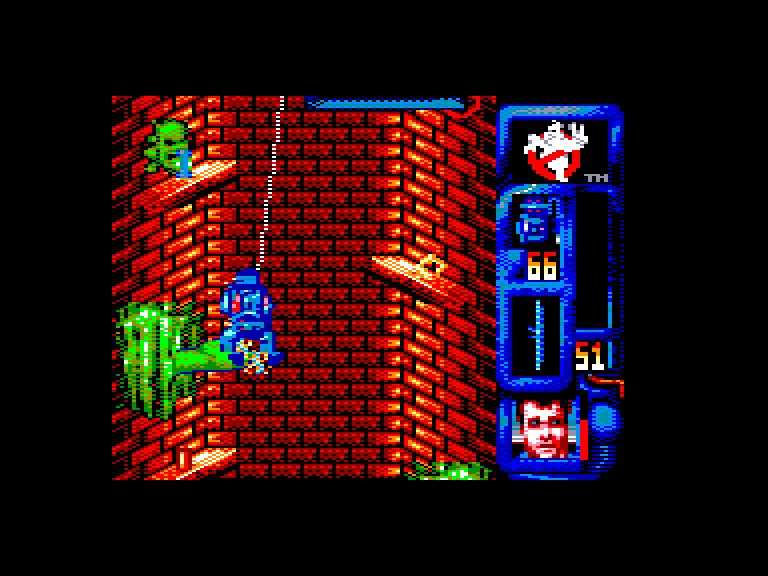 screenshot of the Amstrad CPC game Ghostbusters II by GameBase CPC