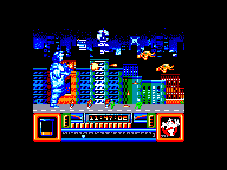 screenshot of the Amstrad CPC game Ghostbusters II by GameBase CPC