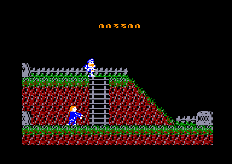 screenshot of the Amstrad CPC game Ghosts 'n Goblins by GameBase CPC