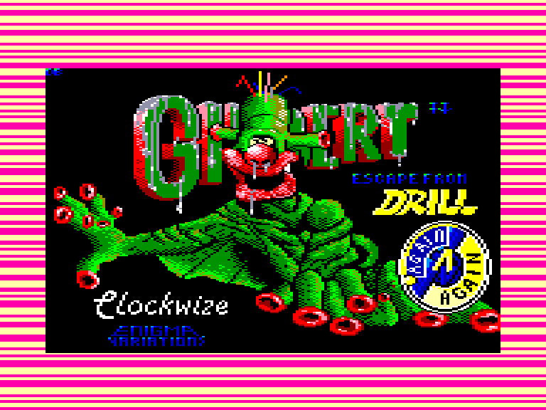 screenshot of the Amstrad CPC game Gilbert - Escape from Drill by GameBase CPC