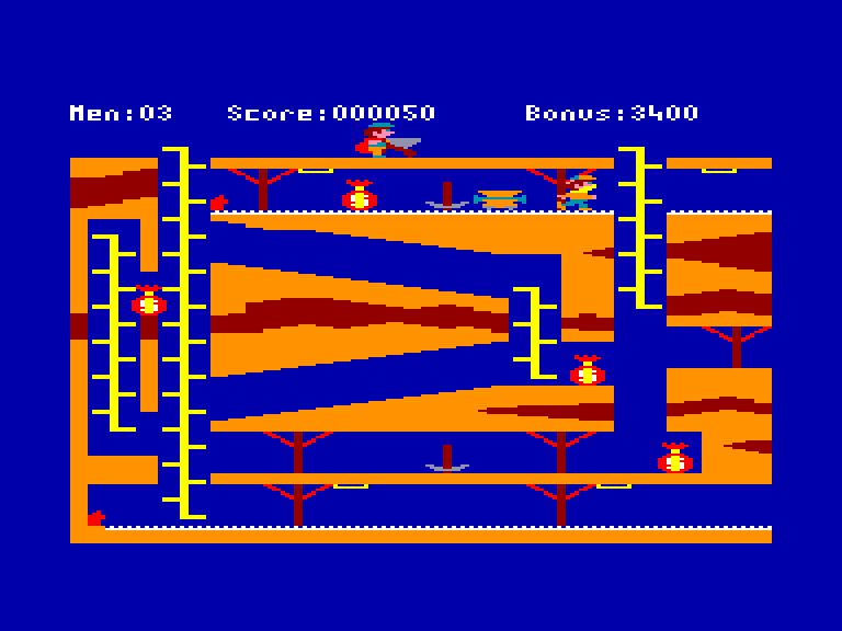 screenshot of the Amstrad CPC game Gilligan's Gold by GameBase CPC