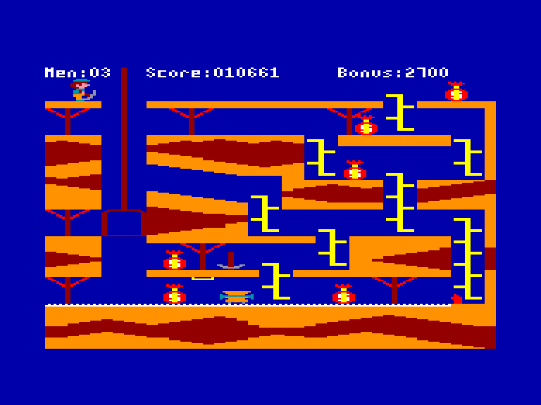 screenshot of the Amstrad CPC game Gilligan's Gold by GameBase CPC
