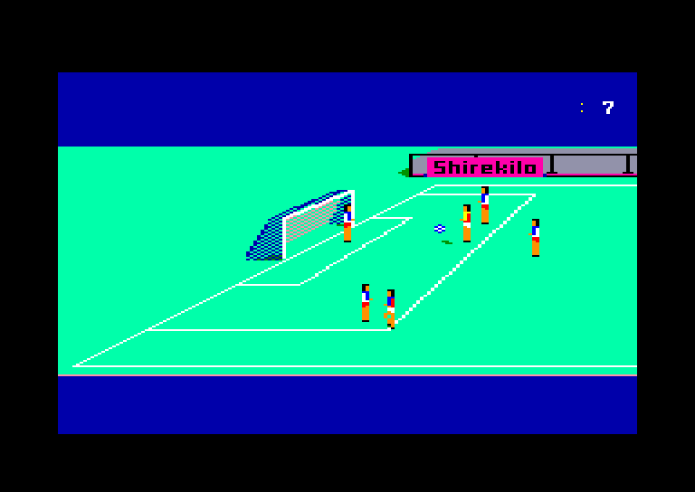 screenshot of the Amstrad CPC game Glen hoddle soccer by GameBase CPC