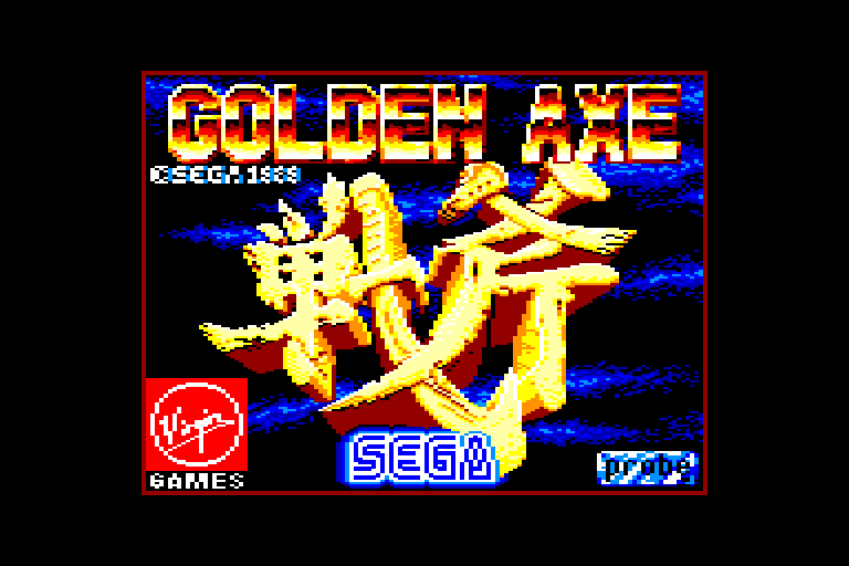 screenshot of the Amstrad CPC game Golden Axe by GameBase CPC