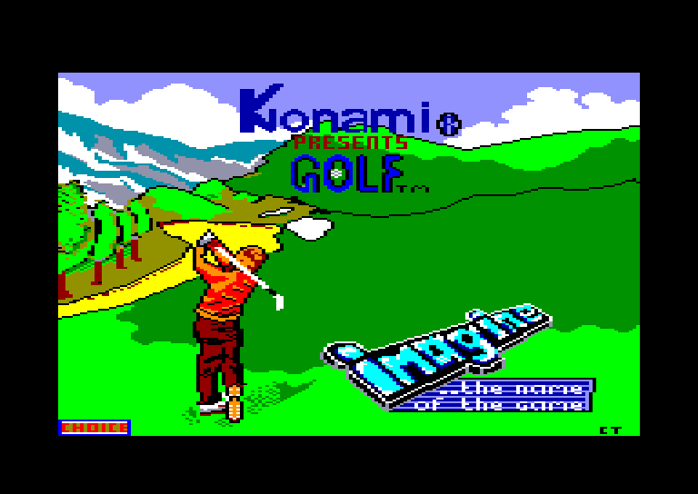 screenshot of the Amstrad CPC game Golf bizarre