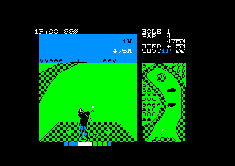 screenshot of the Amstrad CPC game Golf bizarre by GameBase CPC