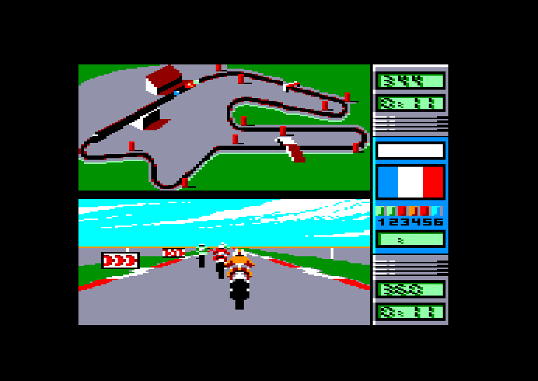 screenshot of the Amstrad CPC game Grand prix 500 2 by GameBase CPC