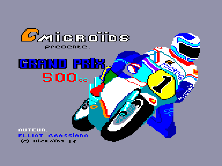 screenshot of the Amstrad CPC game Grand prix 500cc by GameBase CPC