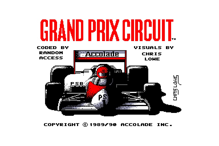 screenshot of the Amstrad CPC game Grand prix circuit by GameBase CPC