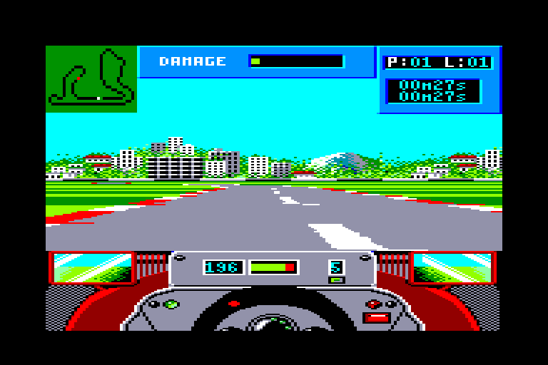 screenshot of the Amstrad CPC game Grand prix circuit by GameBase CPC