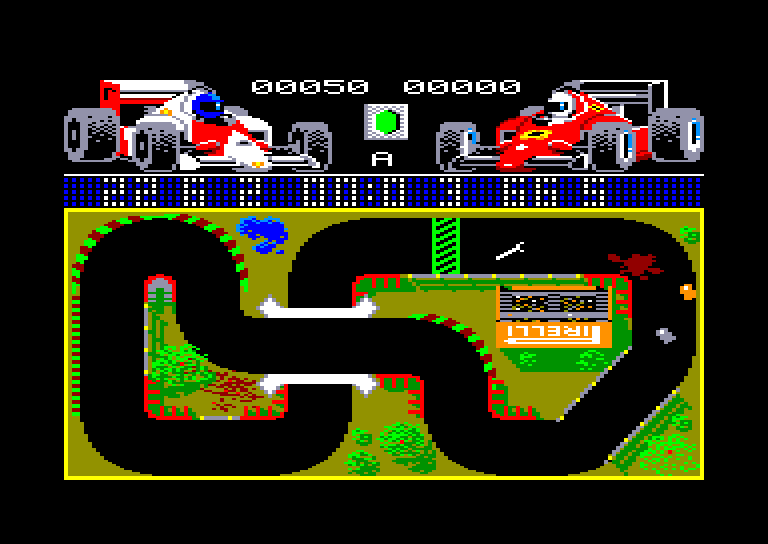 screenshot of the Amstrad CPC game Grand prix simulator by GameBase CPC