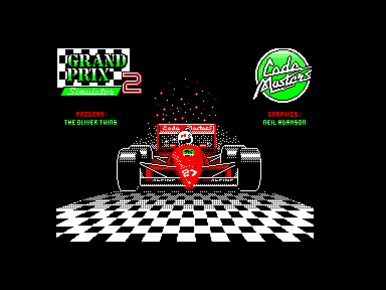 screenshot of the Amstrad CPC game Grand prix simulator 2 by GameBase CPC