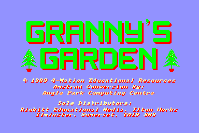 screenshot of the Amstrad CPC game Granny's garden by GameBase CPC