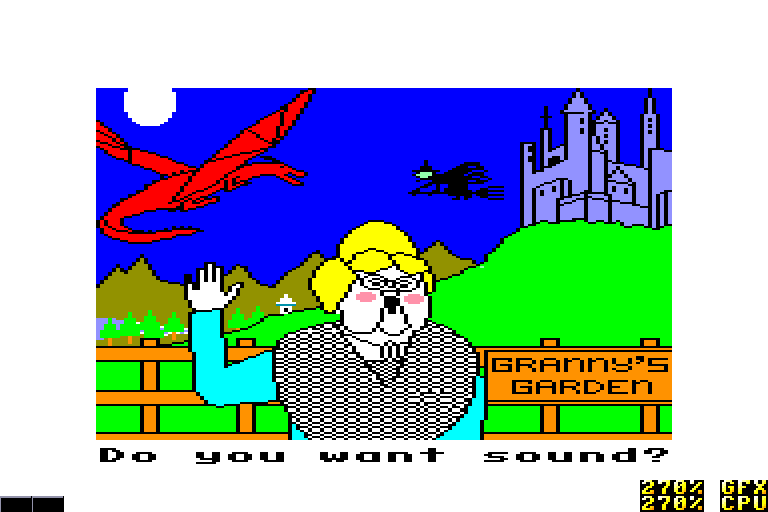 screenshot of the Amstrad CPC game Granny's garden by GameBase CPC