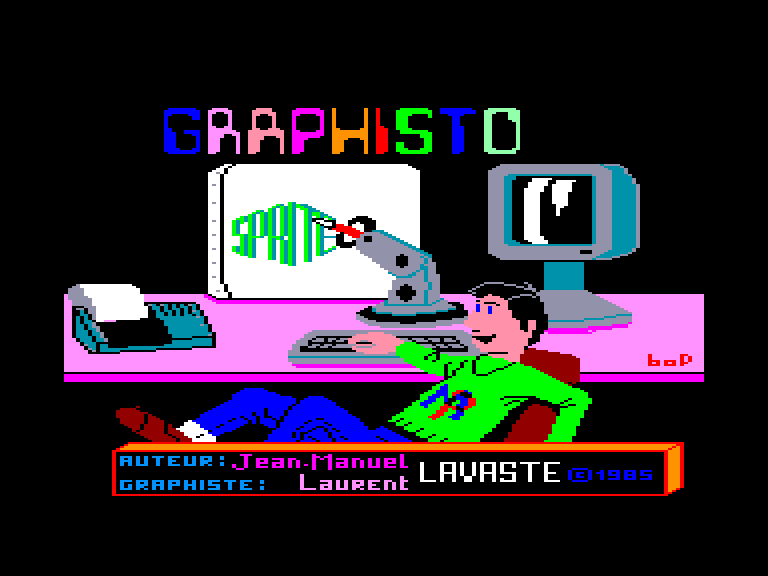 screenshot of the Amstrad CPC game Graphisto by GameBase CPC