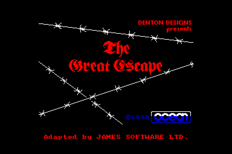 screenshot of the Amstrad CPC game Great Escape (the) by GameBase CPC