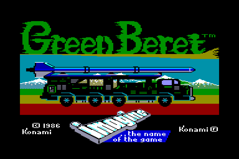 screenshot of the Amstrad CPC game Green Beret by GameBase CPC