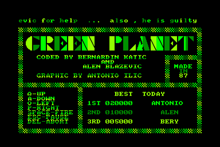 cover of the Amstrad CPC game Green Planet  by GameBase CPC