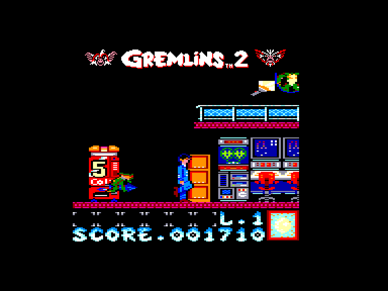 screenshot of the Amstrad CPC game Gremlins 2 - The New Batch by GameBase CPC
