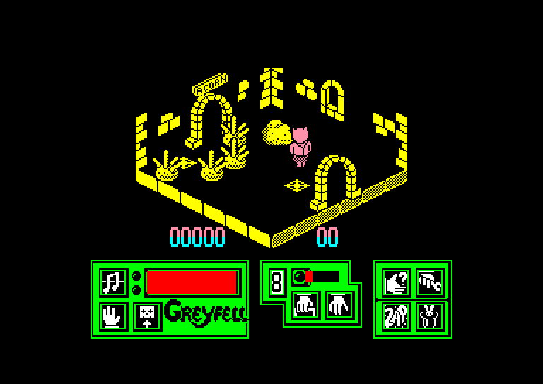 screenshot of the Amstrad CPC game Greyfell by GameBase CPC