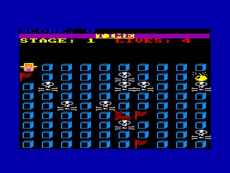 screenshot of the Amstrad CPC game Grid Trap by GameBase CPC