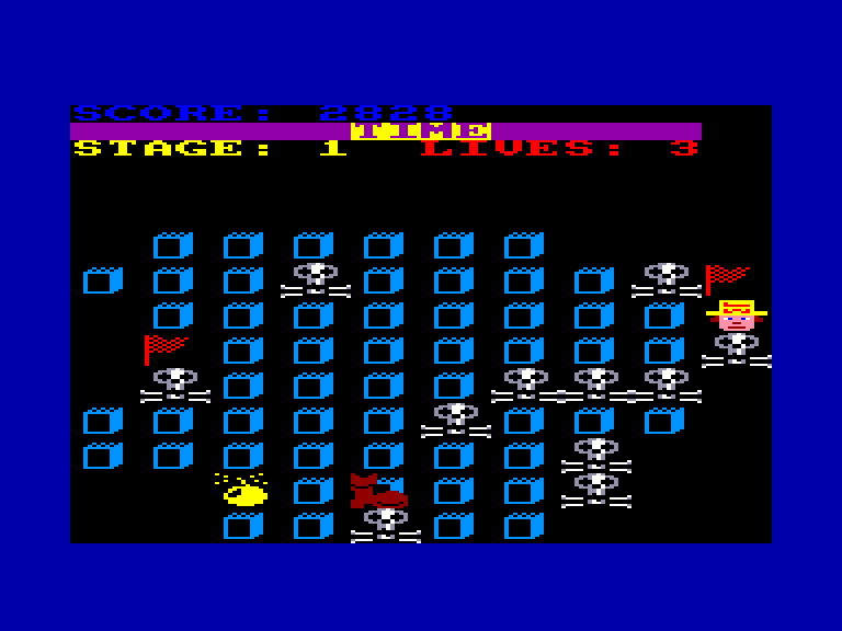 screenshot of the Amstrad CPC game Grid Trap by GameBase CPC