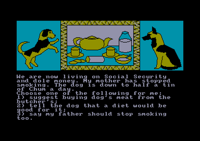 screenshot of the Amstrad CPC game Growing Pains of Adrian Mole (the) by GameBase CPC