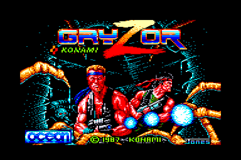 screenshot of the Amstrad CPC game Gryzor by GameBase CPC