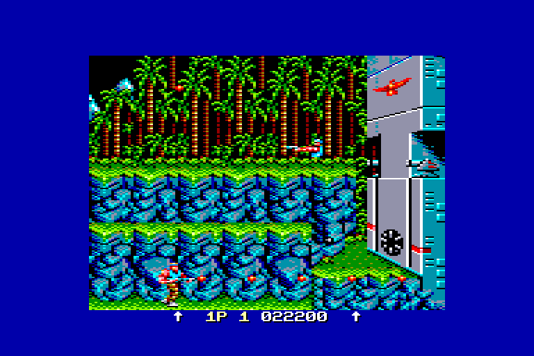 screenshot of the Amstrad CPC game Gryzor by GameBase CPC