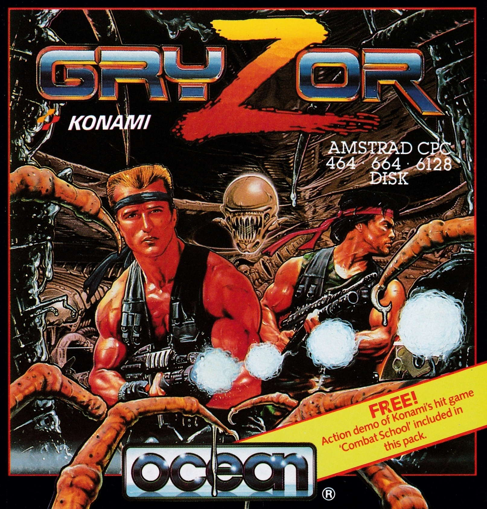 cover of the Amstrad CPC game Gryzor  by GameBase CPC