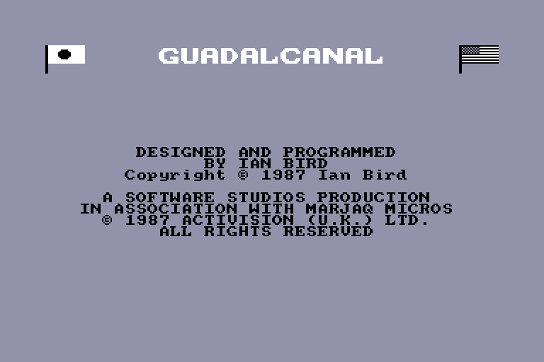 screenshot of the Amstrad CPC game Guadalcanal by GameBase CPC