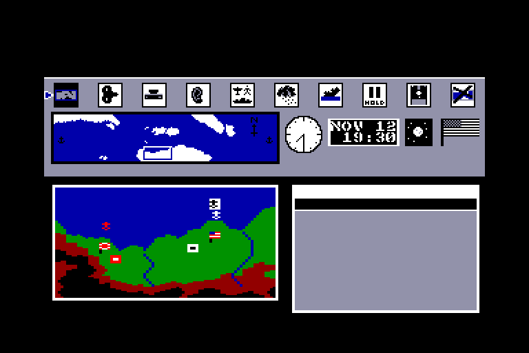 screenshot of the Amstrad CPC game Guadalcanal by GameBase CPC