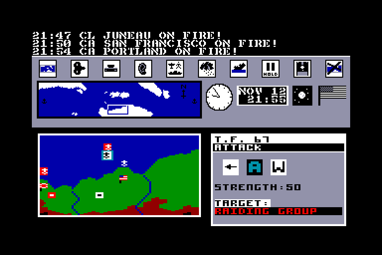 screenshot of the Amstrad CPC game Guadalcanal by GameBase CPC