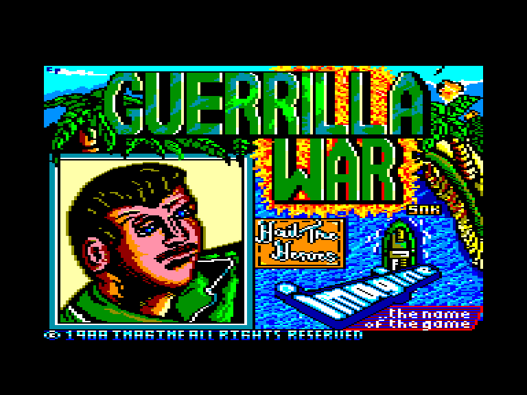screenshot of the Amstrad CPC game Guerrilla war by GameBase CPC