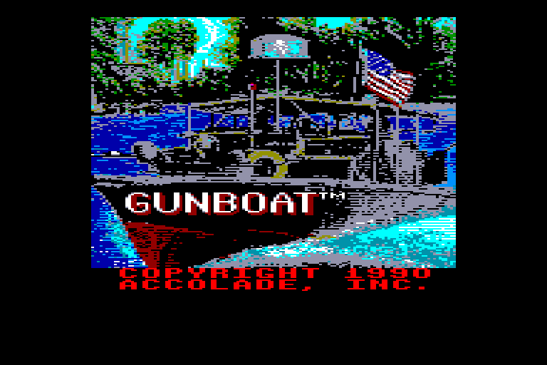 screenshot of the Amstrad CPC game Gunboat by GameBase CPC