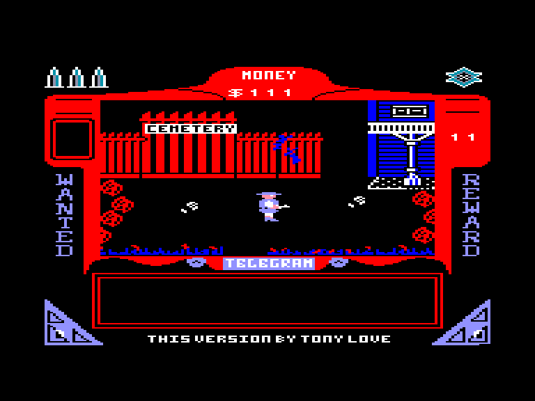 screenshot of the Amstrad CPC game Gunfighter by GameBase CPC